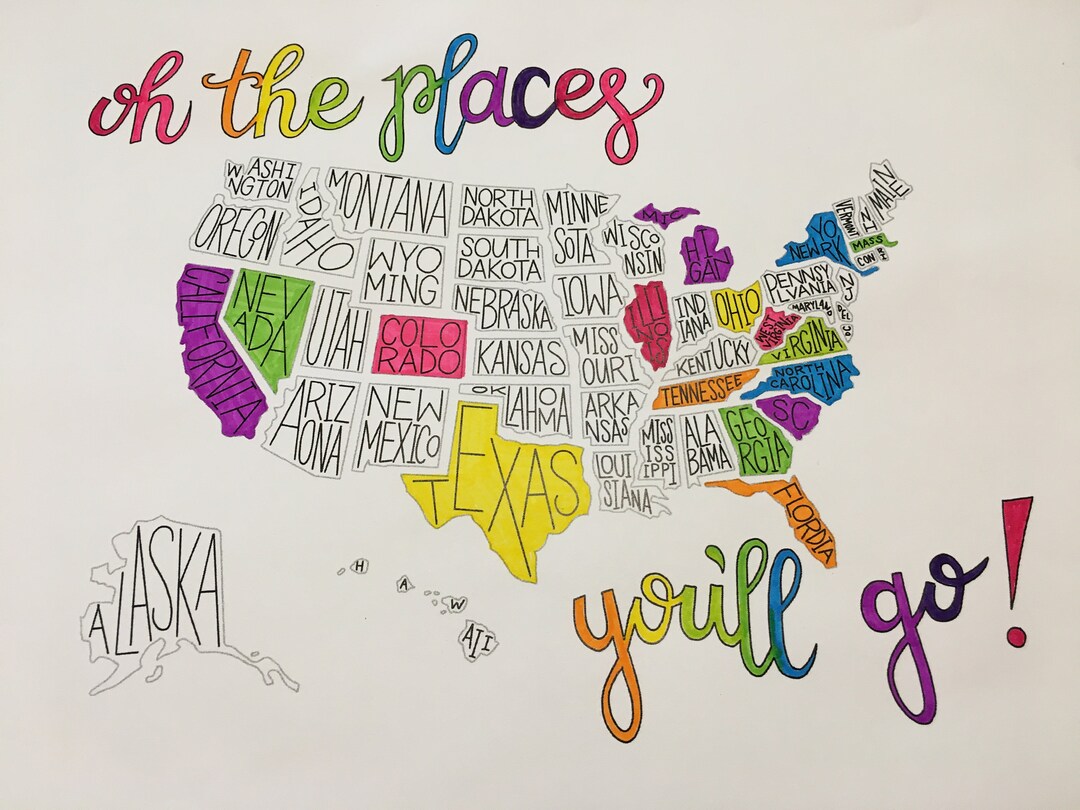USA Coloring Page, Instant Download - Etsy