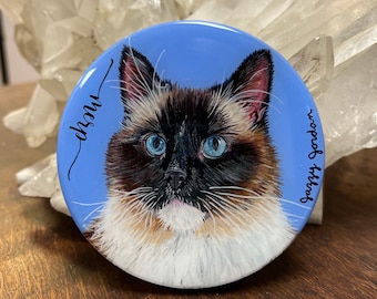 Custom Hand Painted Pet Portrait Coaster!