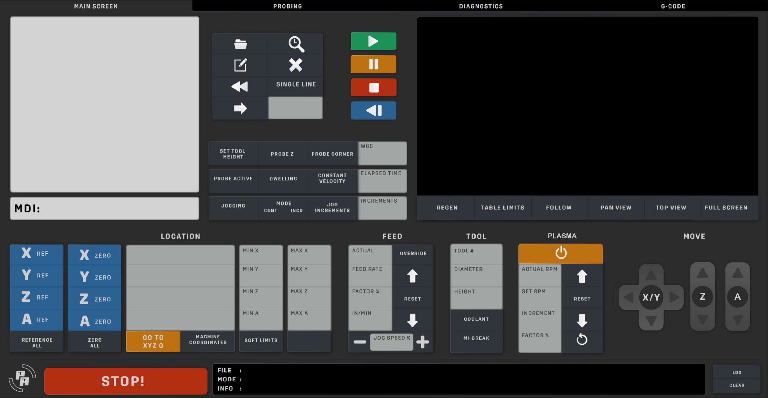 Mach3 Screenset Modern Screen CNC Plasma Rotary Axis - Etsy