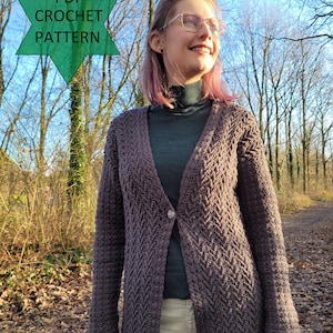 Cottagecore Cardigan Crochet Pattern English and Dutch