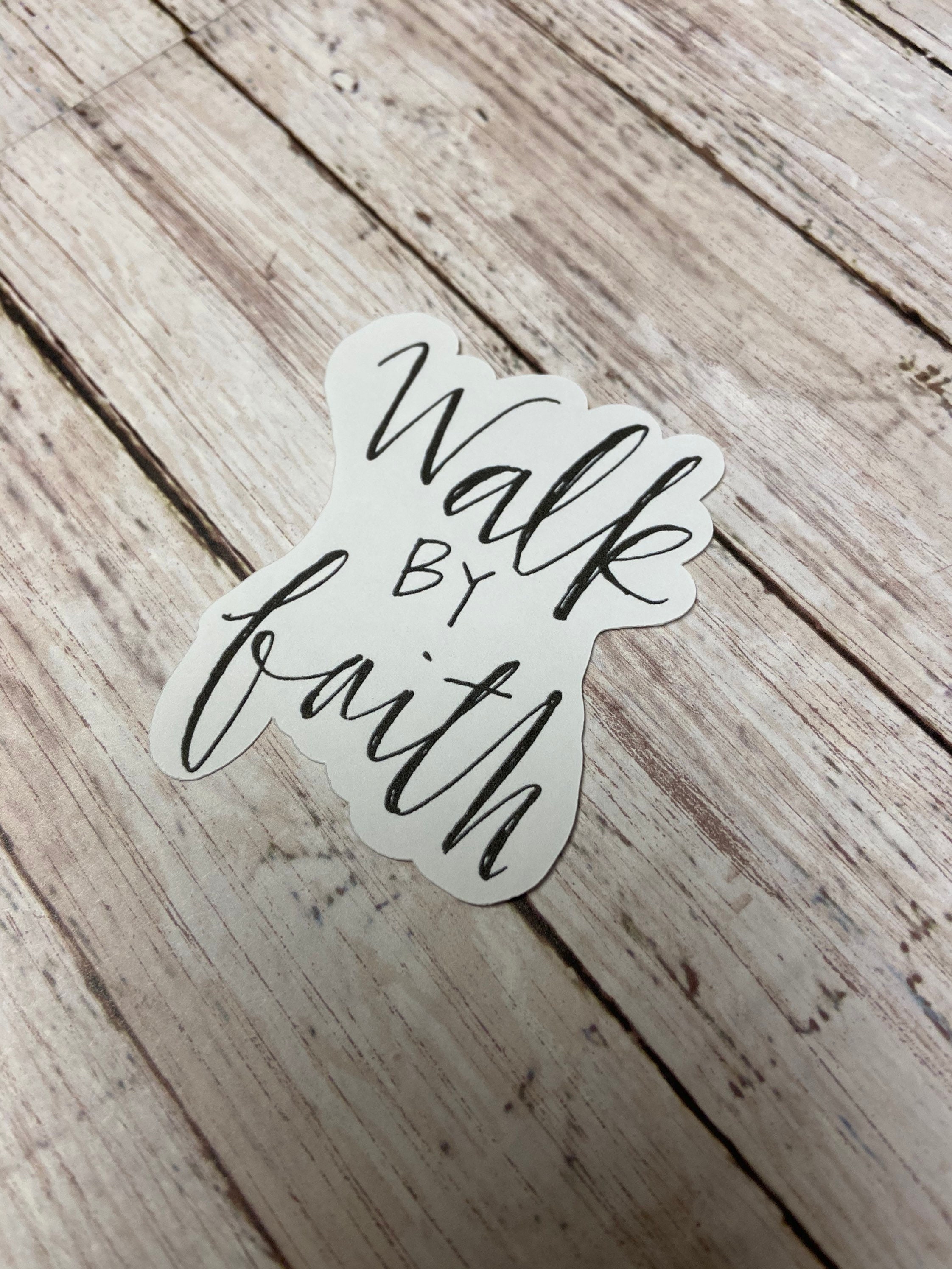 Walk by Faith Sticker Christian Sticker Laptop Sticker Gift Etsy