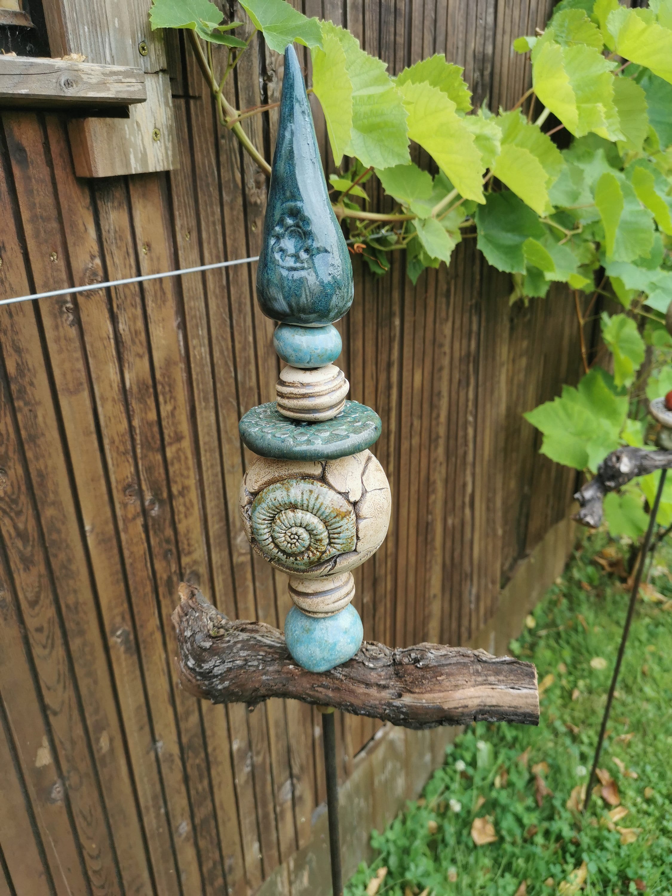 Gartenstecker Steele aus Keramik Handarbeit Unikat