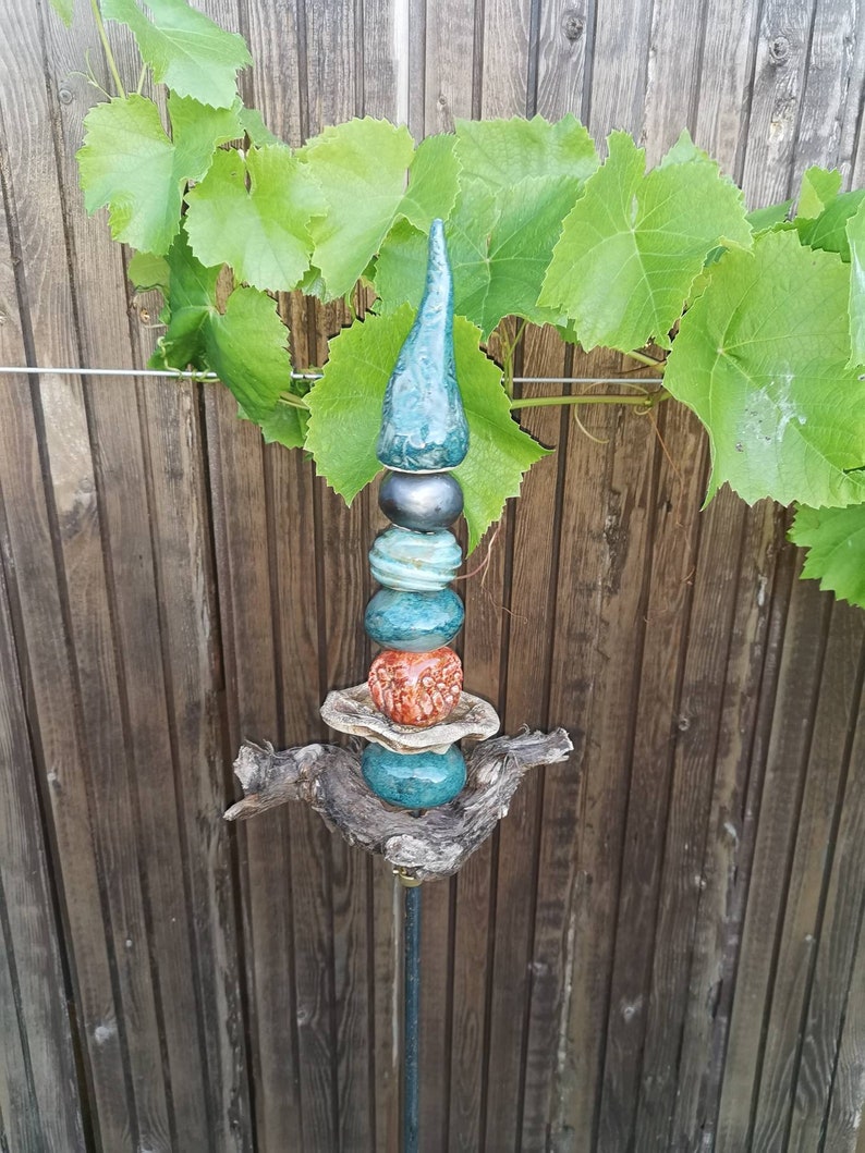 Gartenstecker Steele Keramik ton Handarbeit Unikat Etsy