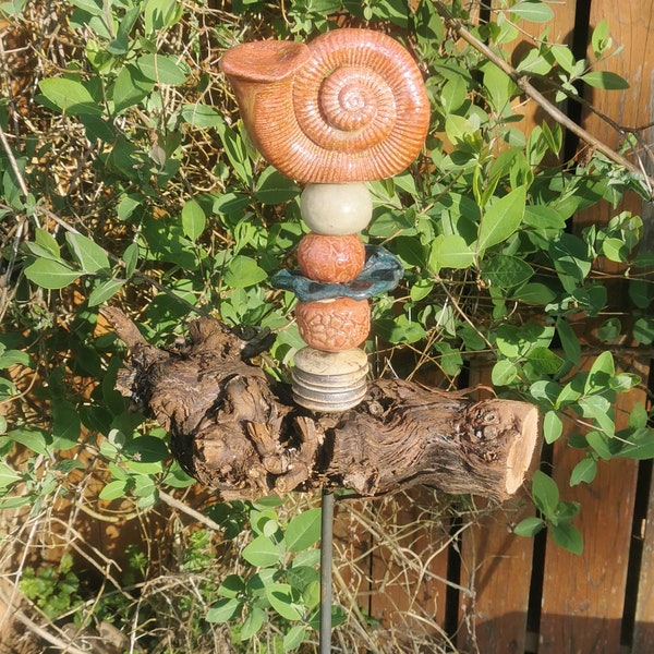 Gartenstecker Steele aus Ton Keramik Handarbeit Unikat