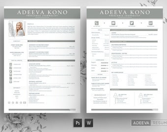 journalist resume etsy modern journalist resume