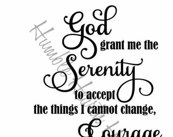 Serenity prayer Etsy photo regarding Free Printable Serenity Prayer titled Serenity prayer Etsy