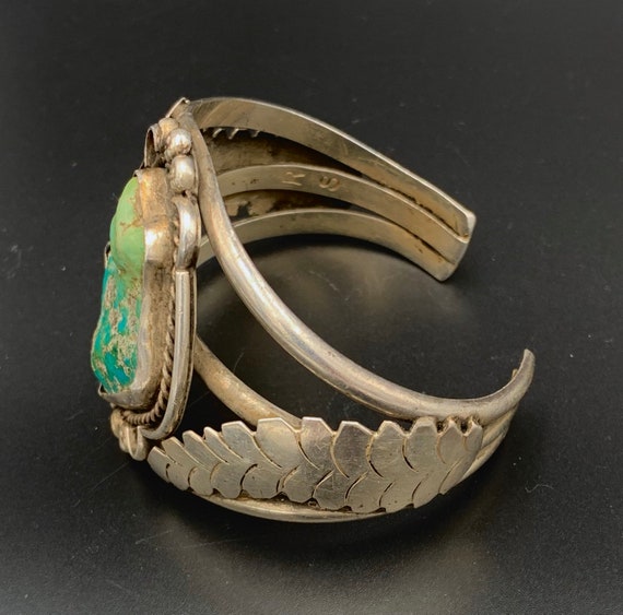 Vintage RS Roger Skeet Jr Navajo Green Turquoise … - image 6