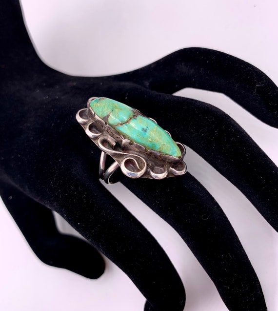 Gorgeous! Vintage Navajo Sterling Silver And Turq… - image 3