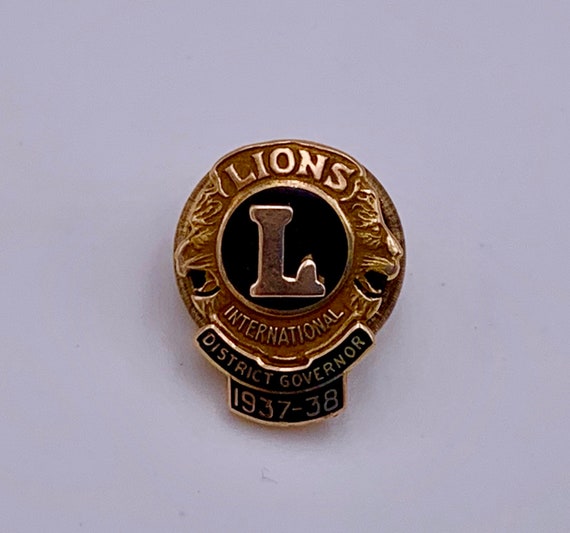 Antique Vintage Lions Club International 10k Gold… - image 1
