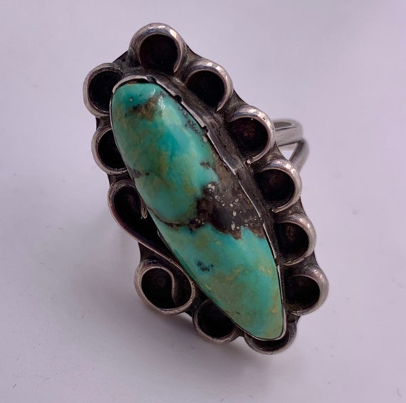Gorgeous! Vintage Navajo Sterling Silver And Turq… - image 4