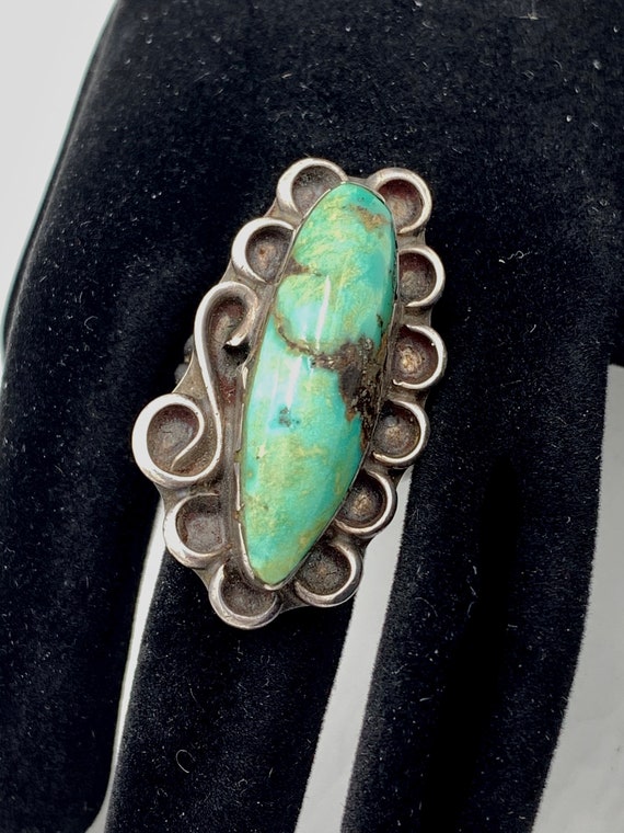 Gorgeous! Vintage Navajo Sterling Silver And Turq… - image 2