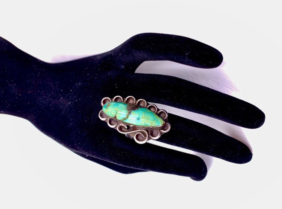 Gorgeous! Vintage Navajo Sterling Silver And Turq… - image 5
