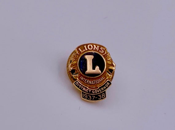 Antique Vintage Lions Club International 10k Gold… - image 4