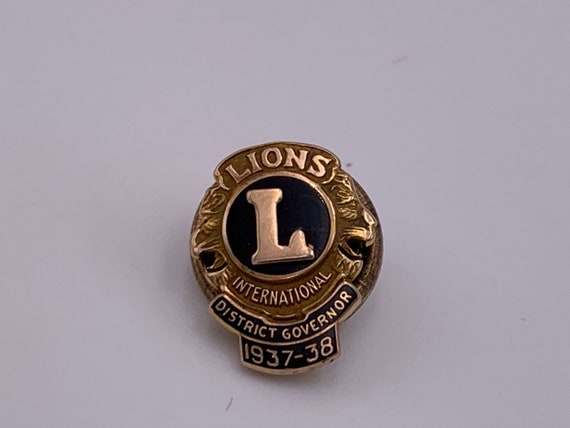 Antique Vintage Lions Club International 10k Gold… - image 3