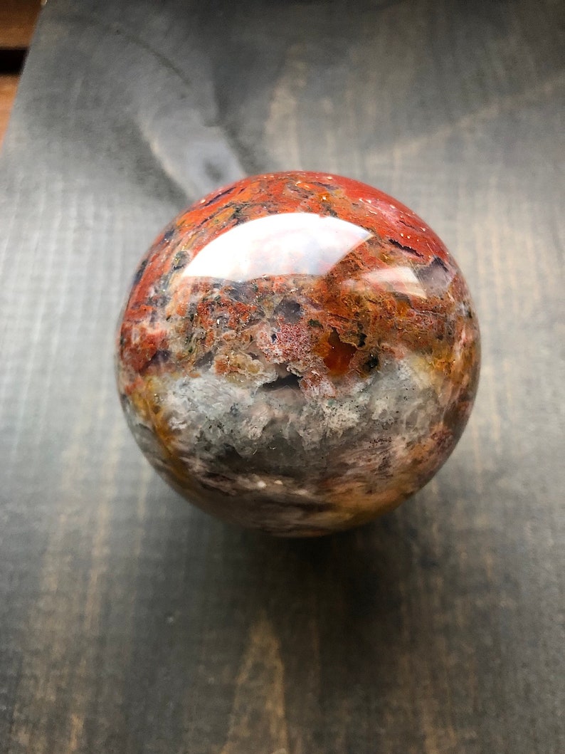 Jumbo Size Polished Ocean Jasper Sphere