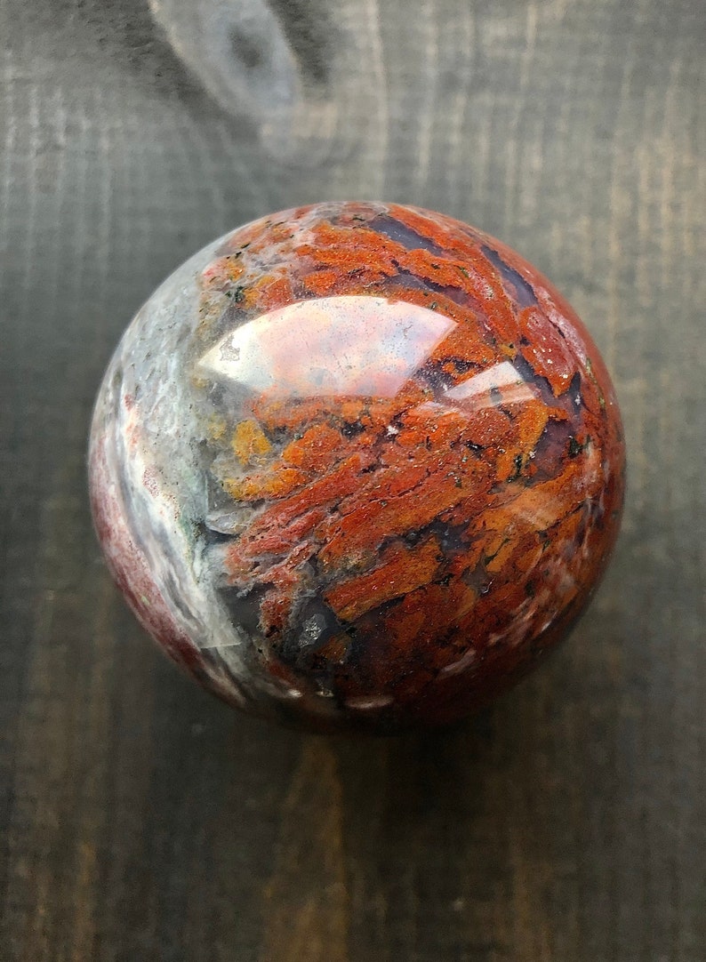 Jumbo Size Polished Ocean Jasper Sphere