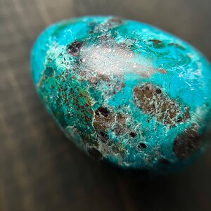 Rare Chrysocolla Malachite Egg w/Hematite