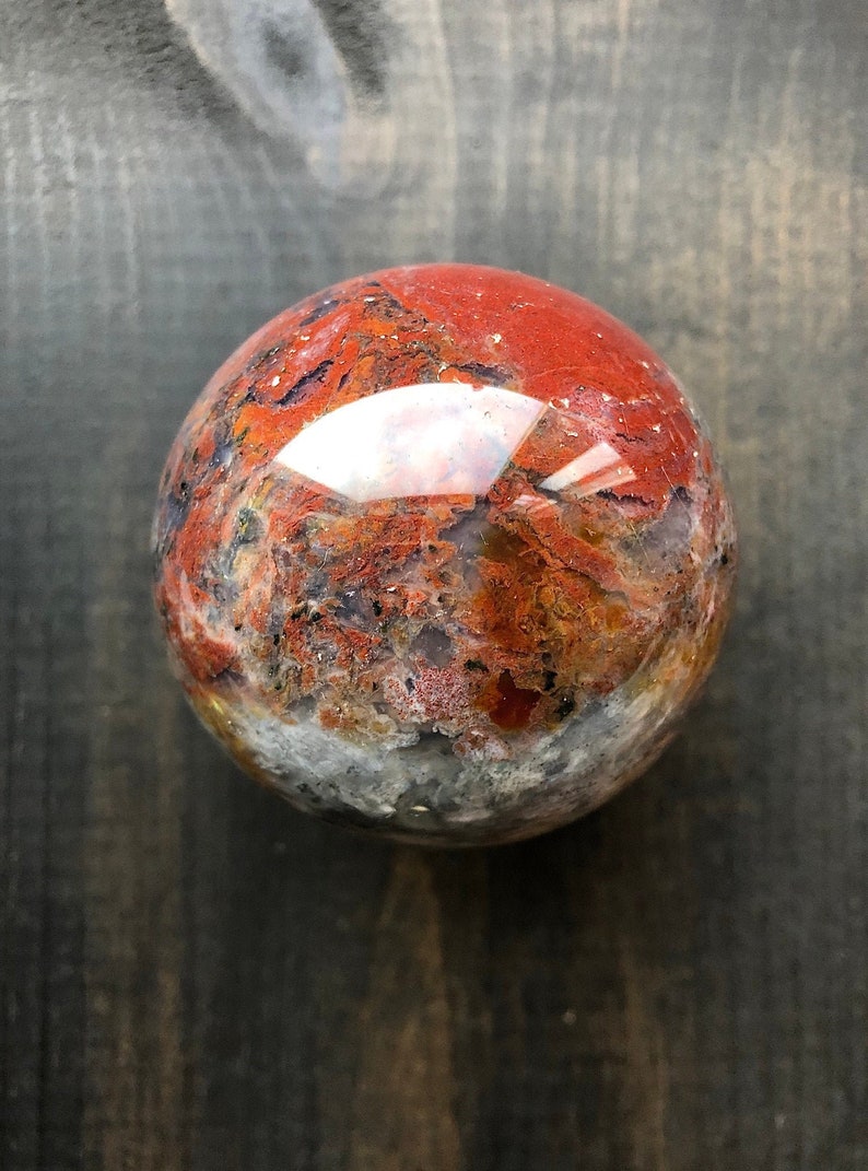Jumbo Size Polished Ocean Jasper Sphere
