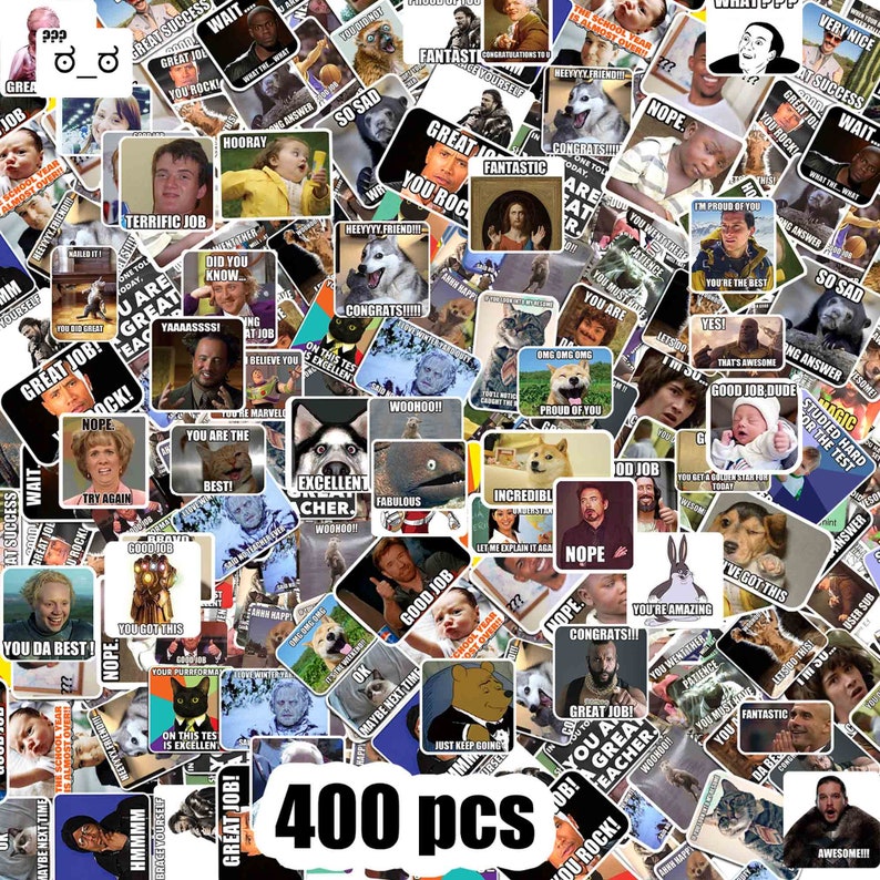 meme Aufkleber, 100-500 Stück, meme Aufkleber für Lehrer, memes Aufkleber für Lehrer, Lehrer Aufkleber, Belohnungsaufkleber, Einstufung Aufkleber meme sticker 400 pcs