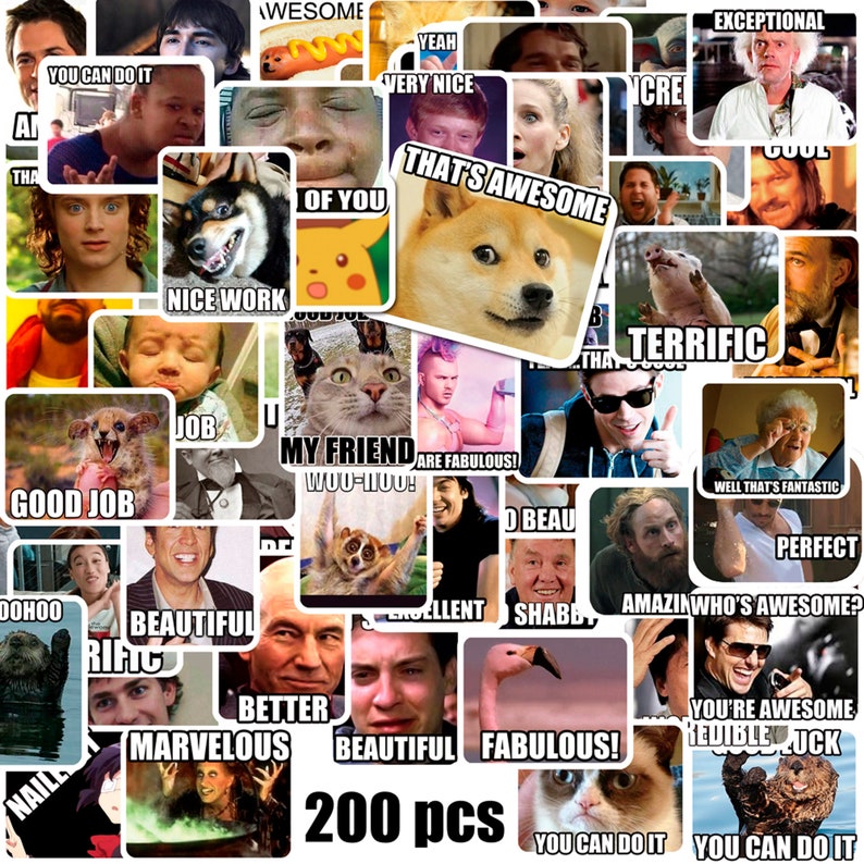 Funny Meme Stickers for Teacher, Rewards Stickers (100-500 pcs) meme sticker 200pcs