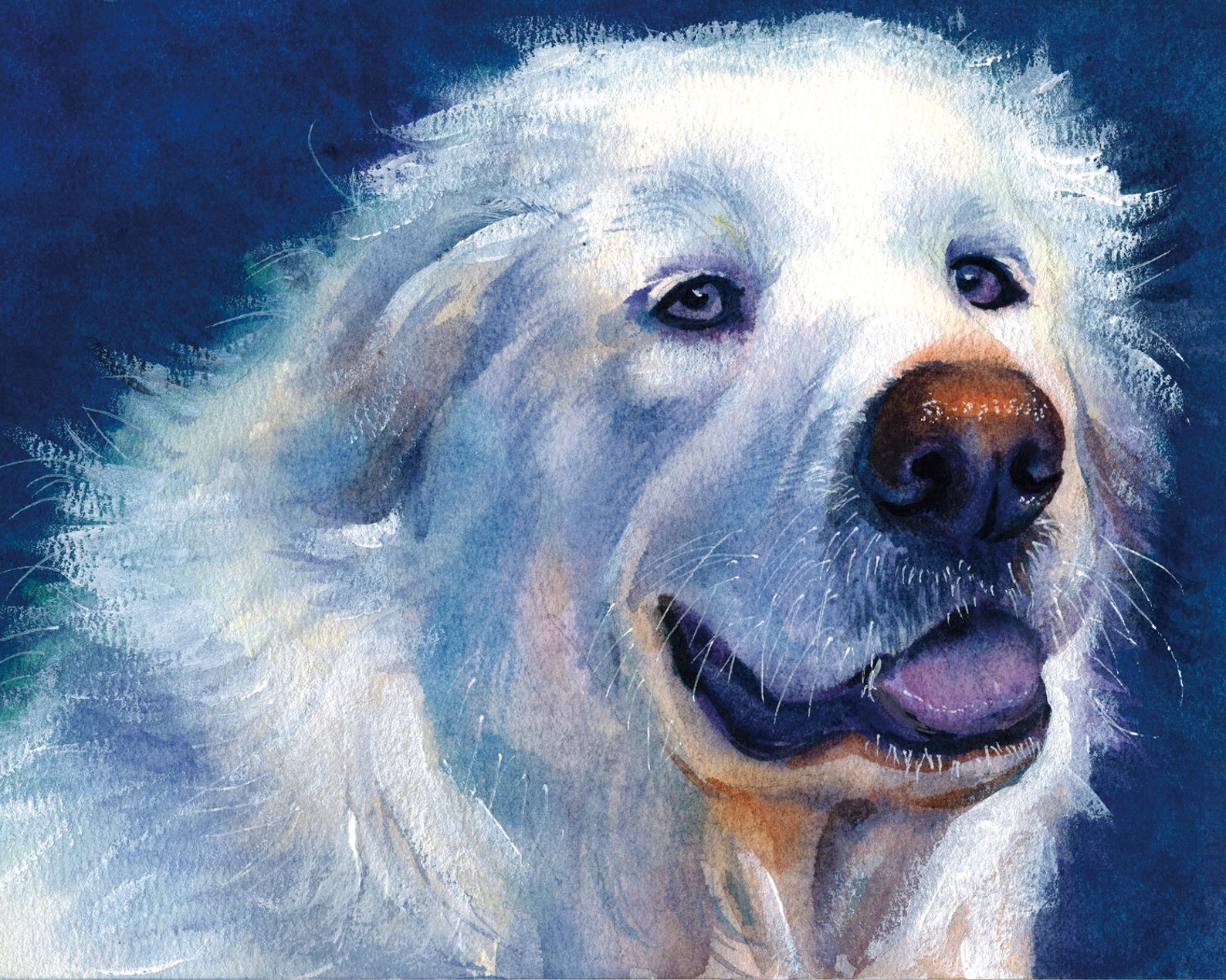 Mr.lucky Artwork Great Pyrenees Art Print Great Pyrenees Etsy