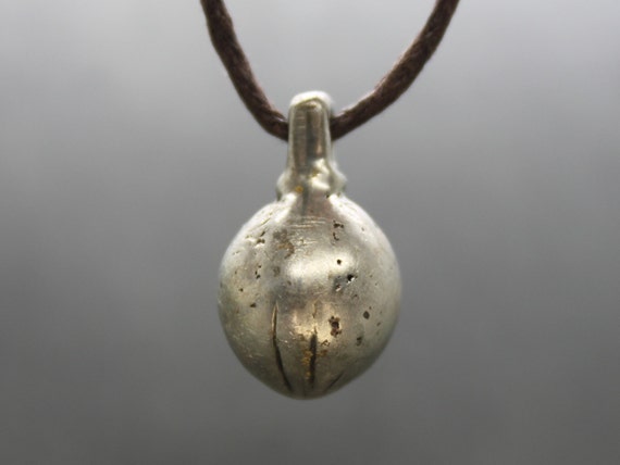 Ancient Medieval silver Pendant. Medieval jewelry.