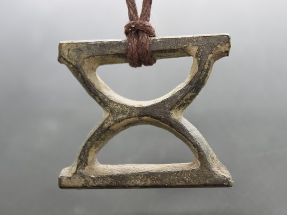 Ancient Medieval pendant in form of Hourglass. Med