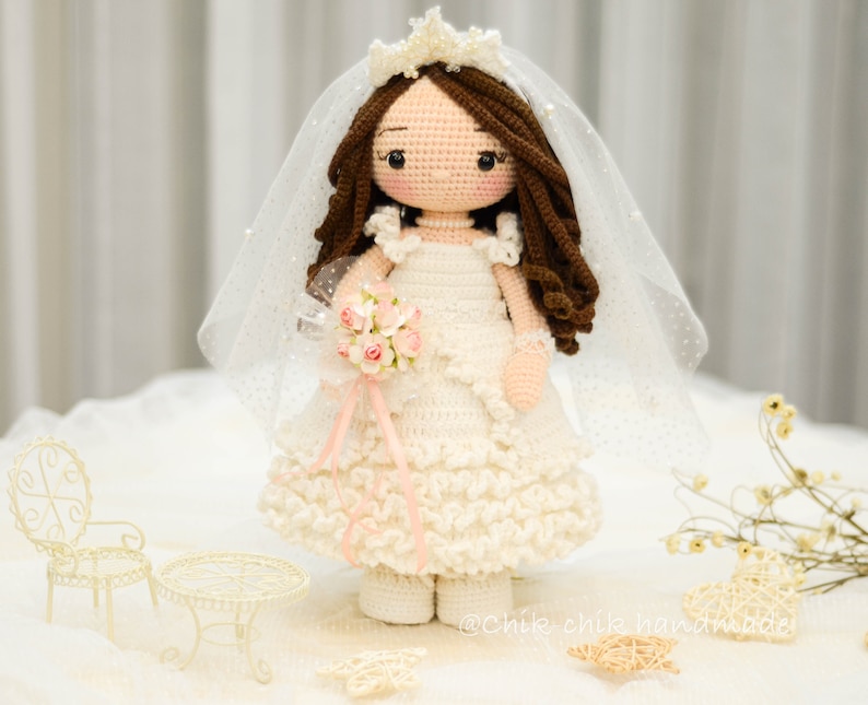 Modèle au crochet des jeunes mariés, modèle de mariage au crochet, PDF English, Français image 8