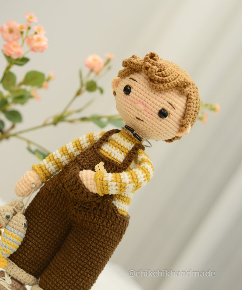 TOMMY The Fisher Crochet Doll Pattern Amigurumi, PDF in English, French, Dutch, Portuguese zdjęcie 5