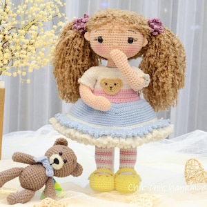 EMMA Crochet Doll Pattern: Amigurumi Girl Doll (PDF Tutorial)