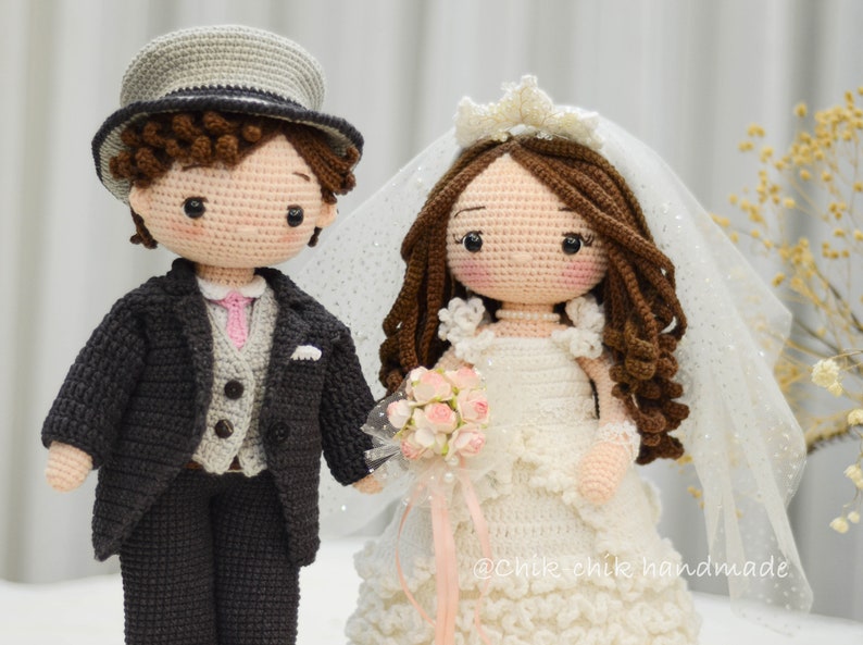 Bride and Groom Crochet Pattern, Wedding Crochet Pattern, PDF English, Français image 10