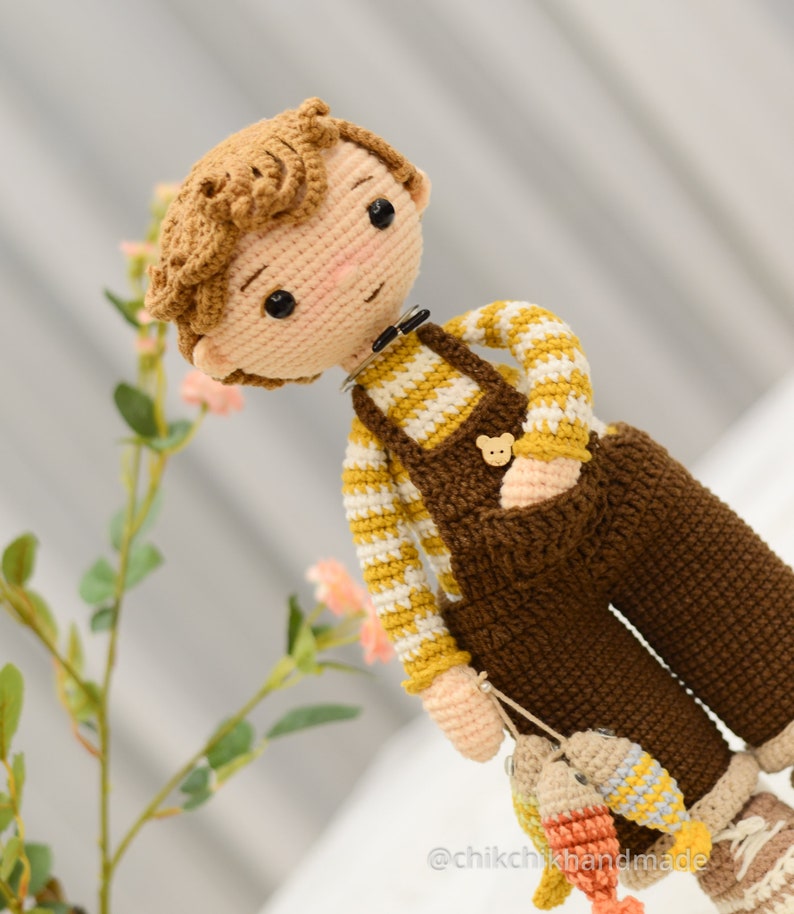 TOMMY The Fisher Crochet Doll Pattern Amigurumi, PDF in English, French, Dutch, Portuguese zdjęcie 6