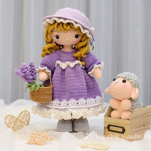 MARY & Little Lamb Modèle de poupée au crochet pour poupée Amigurumi PDF English, Français image 6