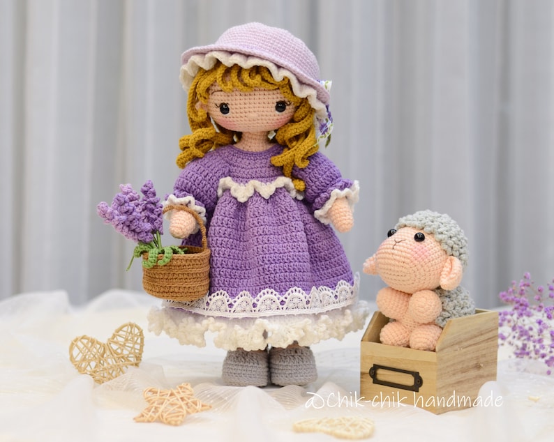 MARY & Little Lamb Modèle de poupée au crochet pour poupée Amigurumi PDF English, Français image 6
