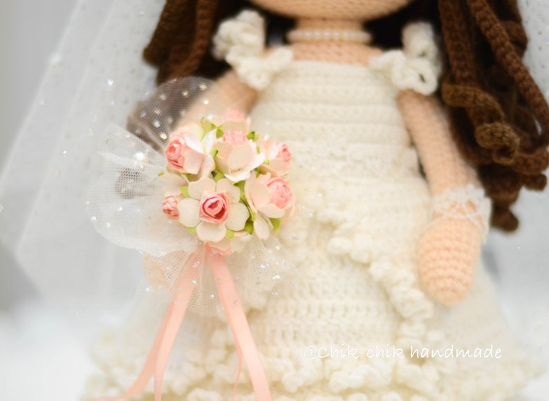 Modèle au crochet des jeunes mariés, modèle de mariage au crochet, PDF English, Français image 4