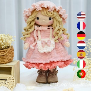ROSIE La Criada, Patrón de Muñeca de Crochet, Patrón de Muñeca Amigurumi, Juguete DIY Hecho a Mano PDF (En, Fr, De, Nl, Esp, It, Br)