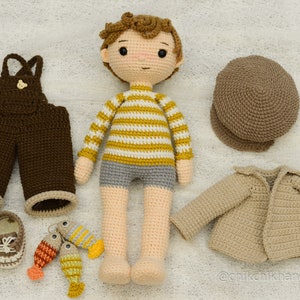 TOMMY The Fisher Crochet Doll Pattern Amigurumi, PDF in English, French, Dutch, Portuguese zdjęcie 8