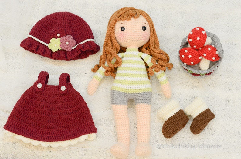 ANNIE Crochet Doll Pattern, Amigurumi Doll Pattern, Tutoriel en anglais PDF image 4