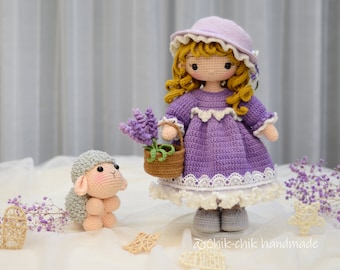 MARY & Little Lamb Crochet Doll Pattern Amigurumi Doll PDF English, Français