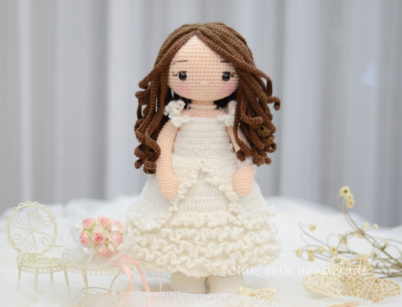 Modèle au crochet des jeunes mariés, modèle de mariage au crochet, PDF English, Français image 7