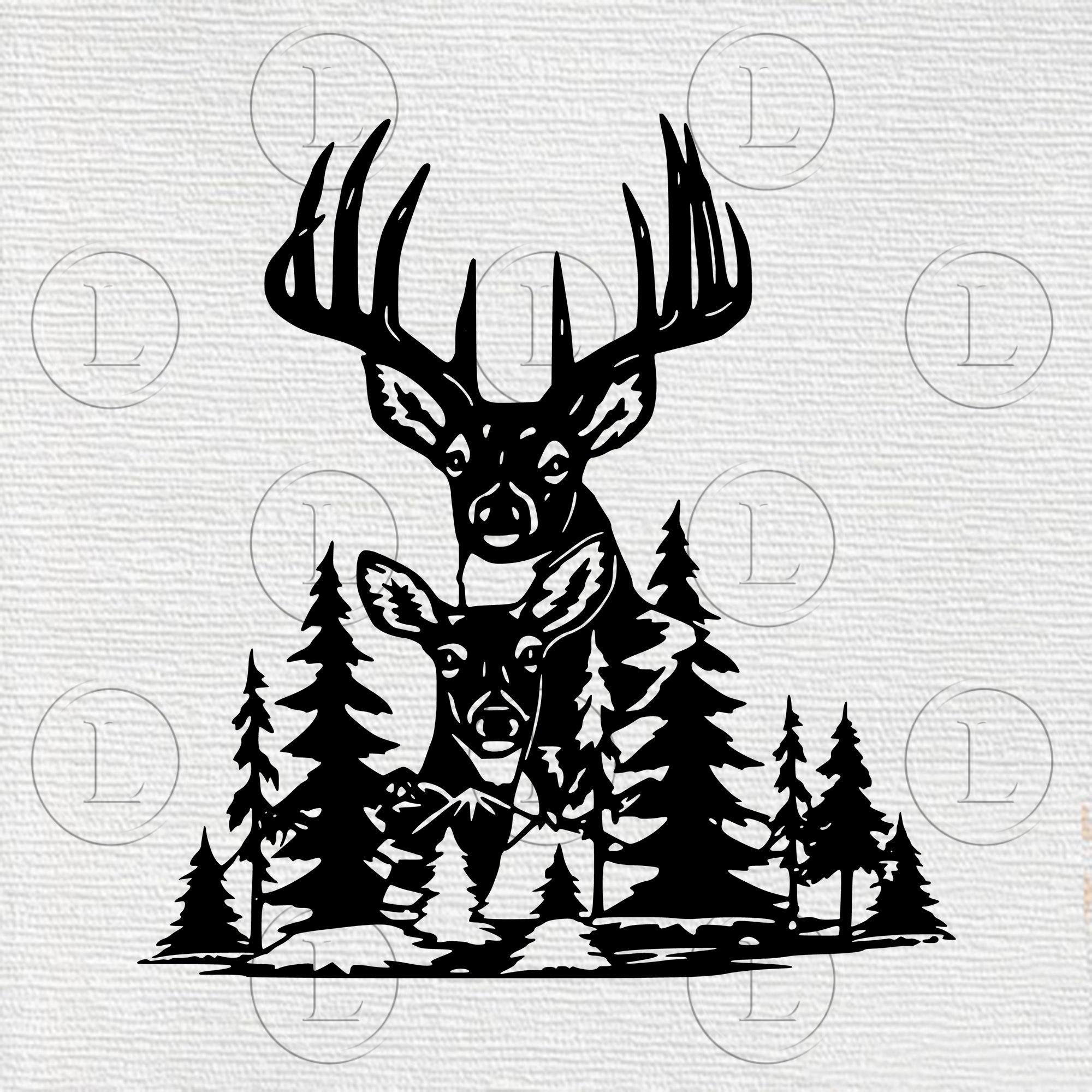 Deer in the forest SVGDeer in the forest EPSDeer in the  Etsy