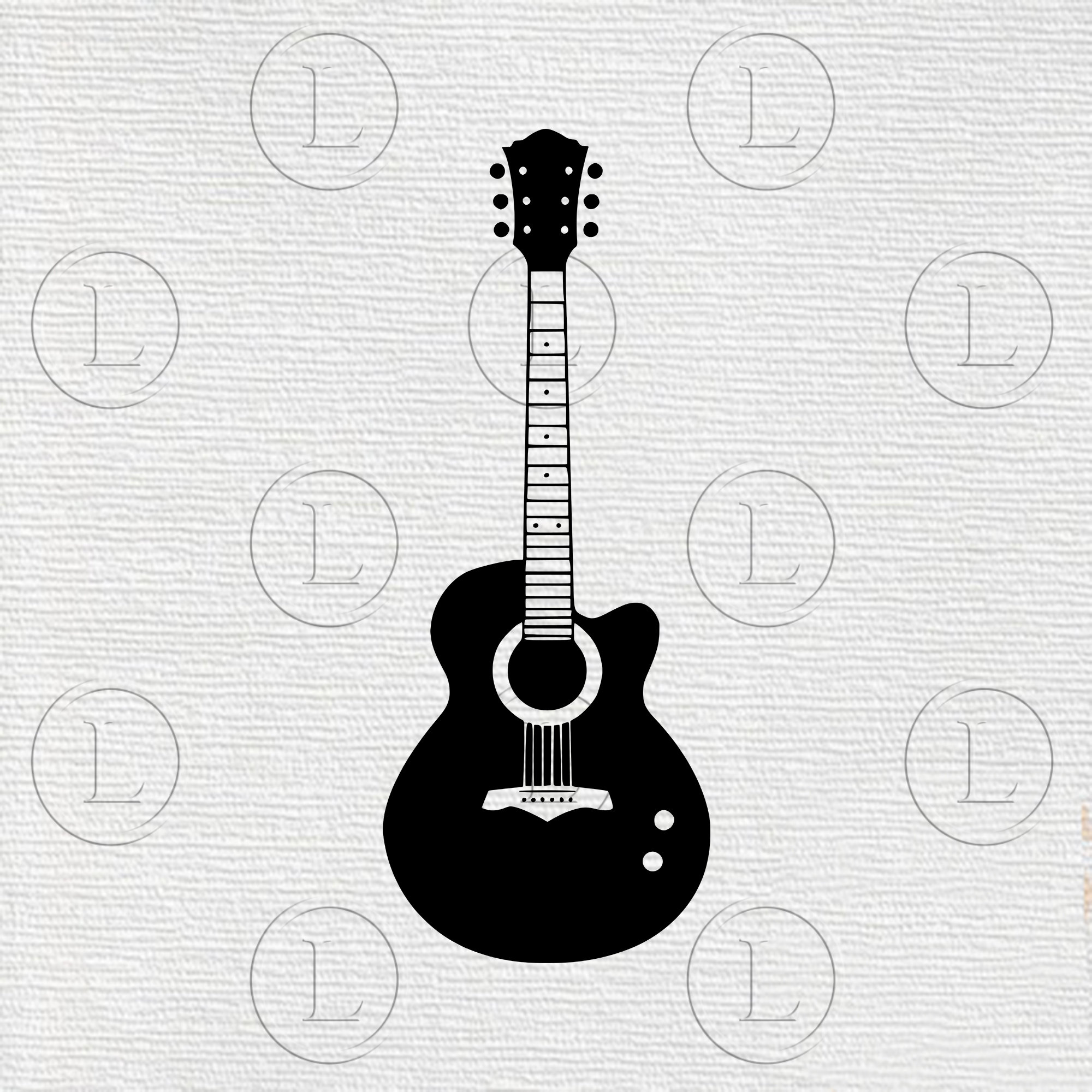 Acoustic Guitar Stencil