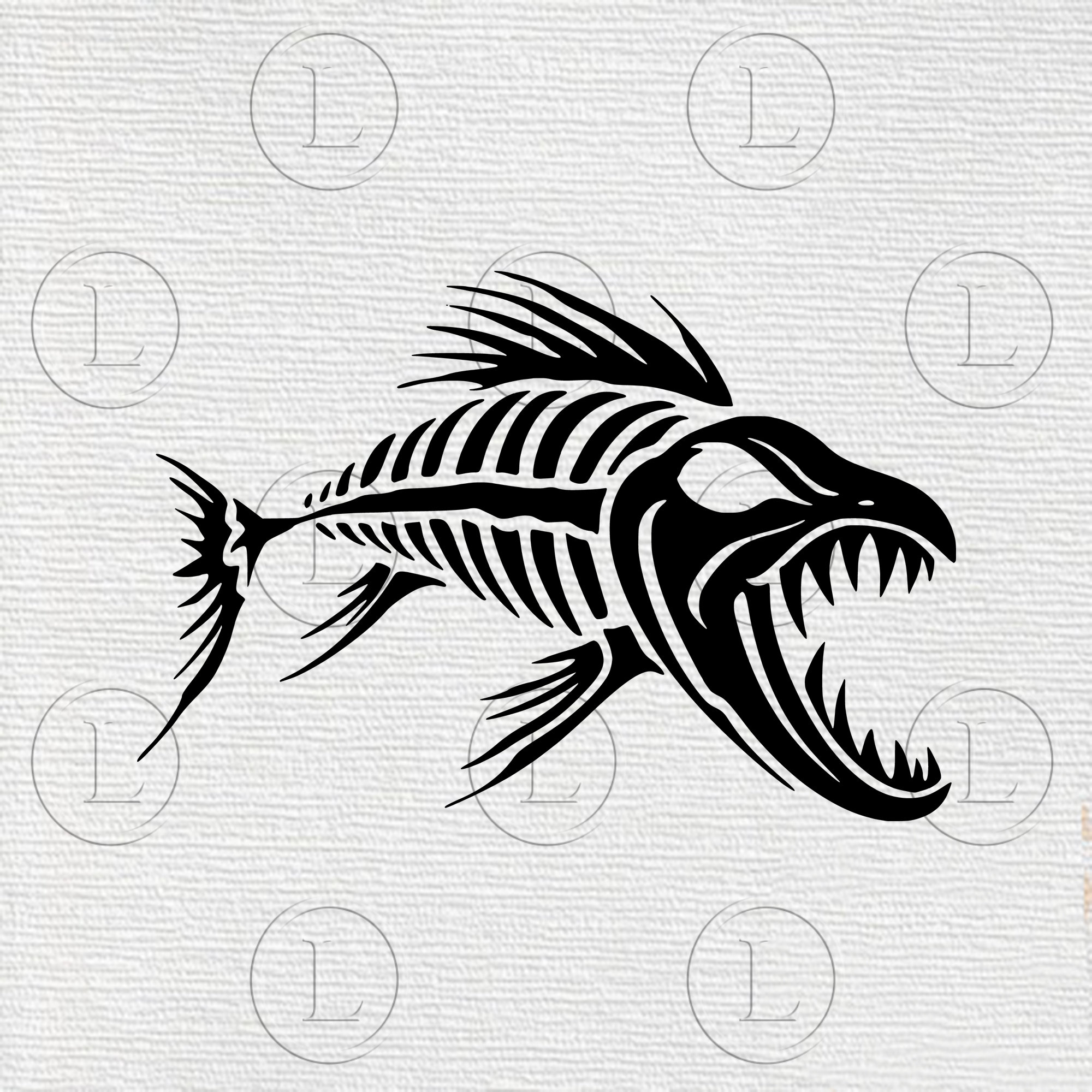 fish skeleton svg-Fish drawing png- fish svg for cricut- fish silhouette-  fish drawing dxf Fish svg for cricut - fish svg pdf png eps files