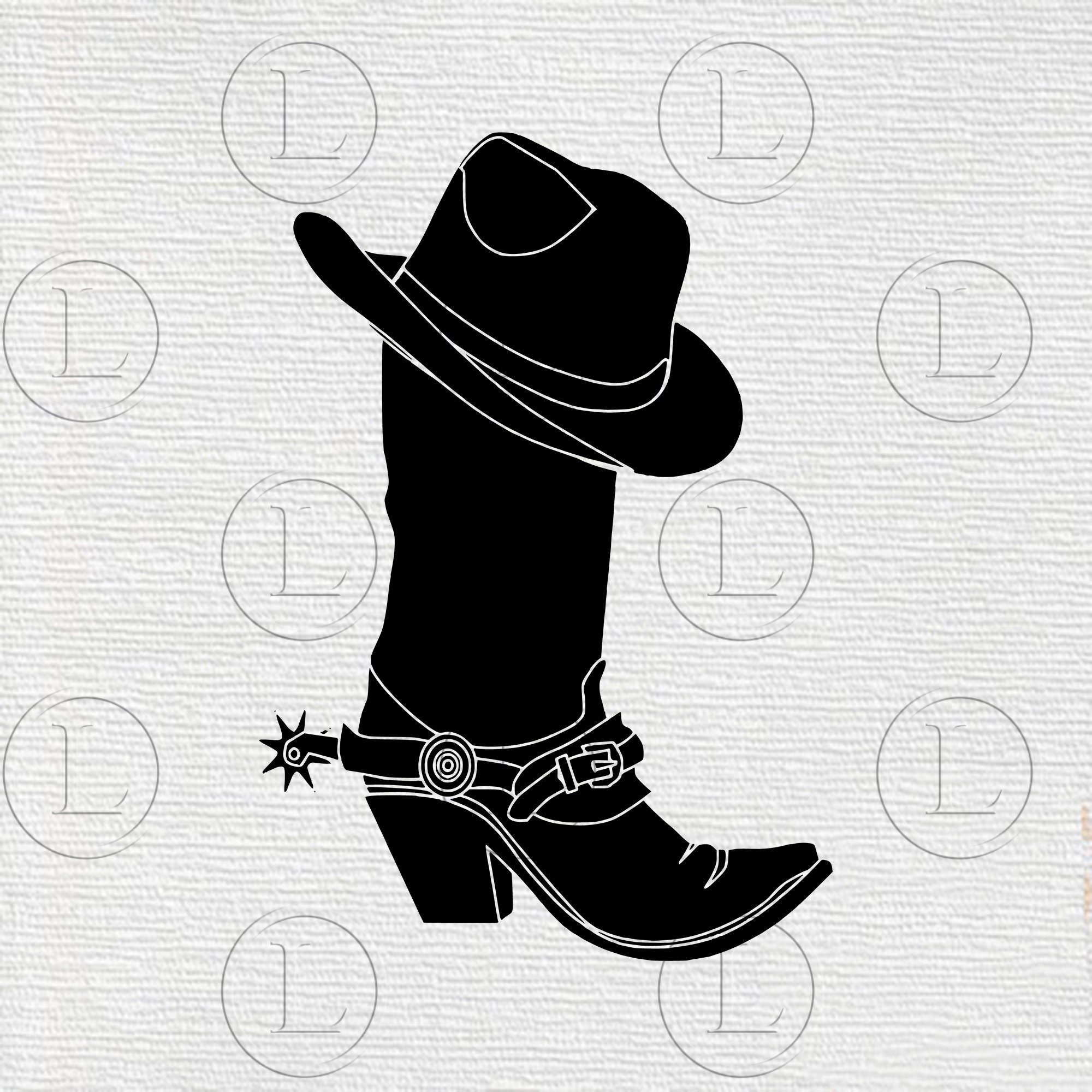 Cowboy Boot Silhouette Clip Art