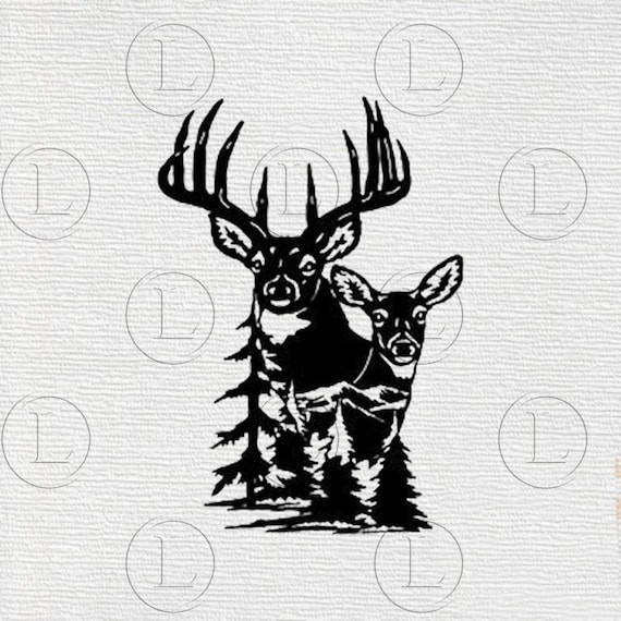 Download Deer Svg Deer For Stickers Svg Deer Silhouette Deer Etsy