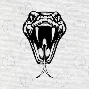 Cobra SVG-Snake vectorafbeeldingen-Cobra tekening SVG-Cobra Snake reptilia silhouet-Cobra illustratie-Cobra SVG voor cricut SVG PNG DXF-bestanden