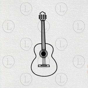 Acoustic Guitar svg- Guitar pop drawing-Stencil guitar vector graphics-Guitar music-musical instrument guitar svg for cricut silhouette png