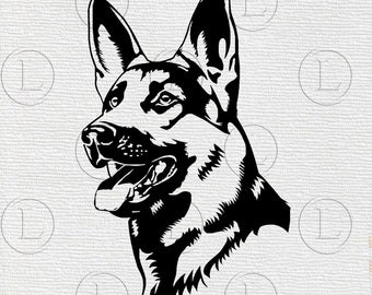 German shepherd SVG - German shepherd EPS-German shepherd animal-German shepherd Dog- Svg For Cricut - For Silhouette - DXF