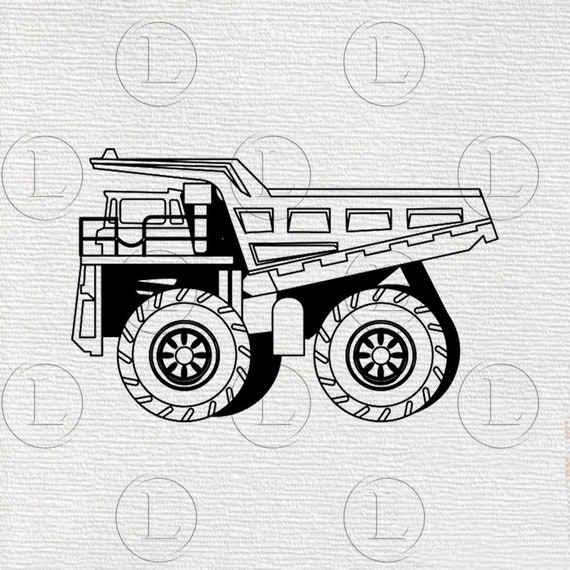 Dump Truck Svg Dump Truck Vector Graphics Dump Truck Etsy