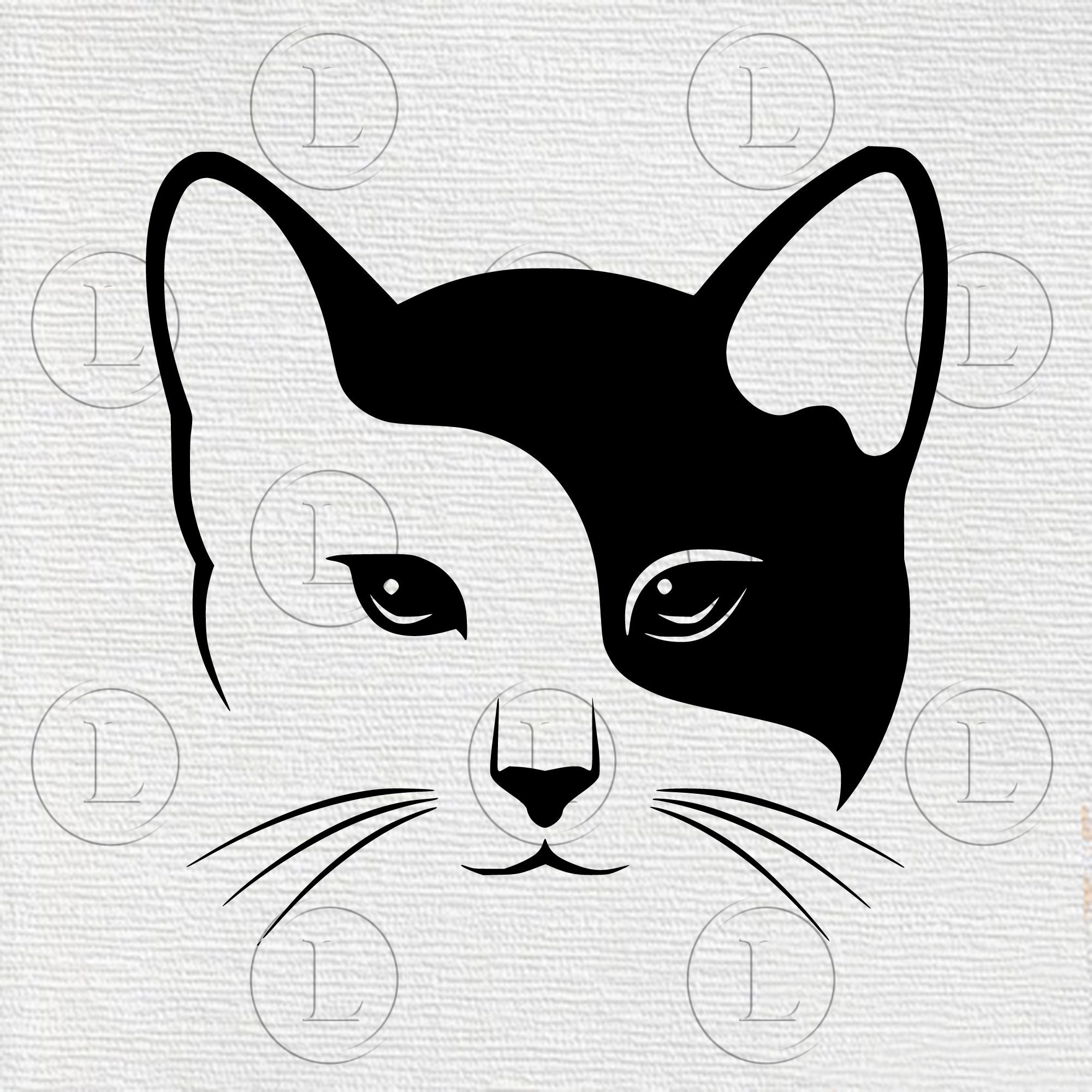 Visual Arts vector animals|Cat Face SVG geometric cat svg Digital Art ...